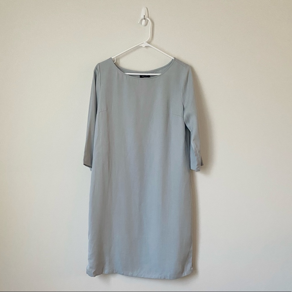 Brass brand tencel shift dress in light blue